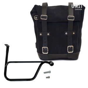 Bolso lateral dividido de cuero + dx marco triumph speed twin 1200 (2019 hasta ahora)