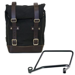 Bolsa lateral de lona + marco kawasaki z650rs - z900rs izquierda
