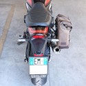 Alforja lateral en serraje + cuadro derecho kawasaki z650rs - z900rs