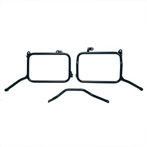 Portaequipajes de aluminio para royal enfield himalayan 450 con escape aftermarket (a partir de 2024)