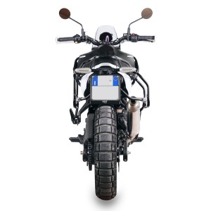 Portaequipajes de aluminio para royal enfield himalayan 450 con escape aftermarket (a partir de 2024)