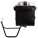 Portabolsas de aluminio con frontal de cuero ajustable y liberación rápida + bastidor triumph bonneville t100 (2001-2016) derech