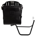 Portabolsas de aluminio con frontal de cuero ajustable y liberación rápida + bastidor triumph bonneville t100 (2001-2016) izquie