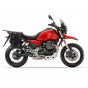 Bolso lateral en serraje + marco guzzi v85 tt