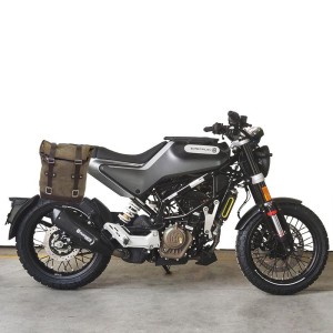 Alforja lateral ante encerado + chasis derecho husqvarna 200 (2020 en adelante)