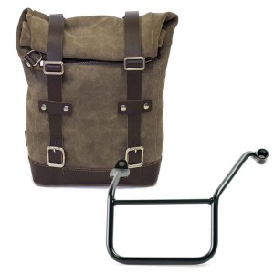 Bolsa lateral en piel dividida + marco yamaha sx