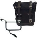 Bolsa lateral en piel dividida + marco yamaha dx