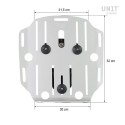 Portabolsa de aluminio con frontal ajustable de hypalon y enganche rápido + marco