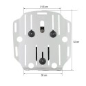 Portabolsa de aluminio con frontal ajustable de hypalon y enganche rápido + marco