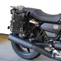 Bolsa lateral en serraje + moto guzzi v7 euro5 marco derecho