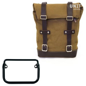 Alforja lateral canvas + frame r18 para tubo de escape recto