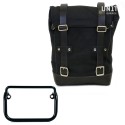 Alforja lateral canvas + frame r18 para tubo de escape recto