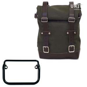 Alforja lateral canvas + frame r18 para tubo de escape recto