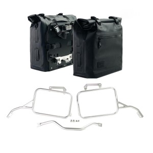 Dos bolsas laterales khali en tpu 35l - 45l + par de placas de aluminio con marcos aprilia tuareg 660
