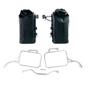 Dos bolsas laterales khali en tpu 35l - 45l + par de placas de aluminio con marcos aprilia tuareg 660