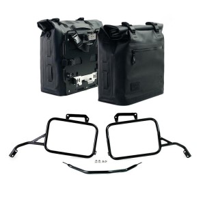 Dos bolsas laterales khali en tpu 35l - 45l + par de placas de aluminio con marcos aprilia tuareg 660