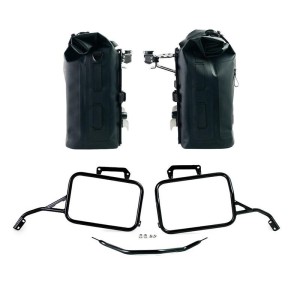 Dos bolsas laterales khali en tpu 35l - 45l + par de placas de aluminio con marcos aprilia tuareg 660