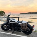 Alforja lateral serraje + marco izquierdo sportster s 1250