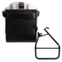 Porta bolsa de aluminio con frontal de cuero regulable, enganche rápido y cuadro sportster s 1250