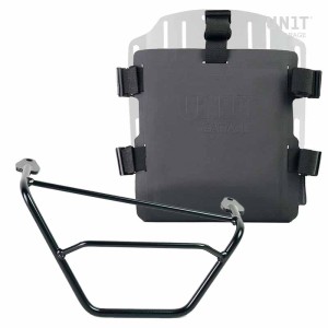 Portabolsas de aluminio con frontal regulable en hypalon y enganche rápido + marco derecho