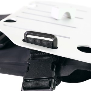 Portabolsa de aluminio con frontal ajustable de hypalon y enganche rápido + marco