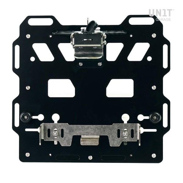 Placa de aluminio + acoplamiento rápido y bloqueo de acero inoxidable (lado del silenciador)