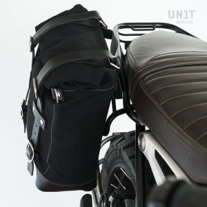 Alforja lateral scram en canvas 22l-30l + ninet simétrica double frame