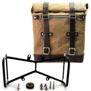 Alforja lateral scram en canvas 22l-30l + ninet simétrica double frame