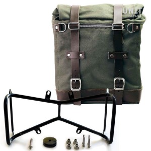 Alforja lateral scram en canvas 22l-30l + ninet simétrica double frame