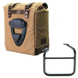 Bolsa lateral scram en lona 22l-30l + ducati scrambler 1100 bastidor izquierdo para doble escape derecho