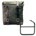 Bolsa lateral scram en lona 22l-30l + ducati scrambler 1100 bastidor izquierdo para doble escape derecho