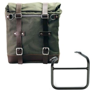 Bolsa lateral scram en lona 22l-30l + ducati scrambler 1100 bastidor izquierdo para doble escape derecho