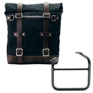 Bolsa lateral scram en lona 22l-30l + ducati scrambler 1100 bastidor izquierdo para doble escape derecho
