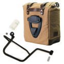 Alforja lateral scram en canvas 22l-30l + subchasis derecho guzzi v7