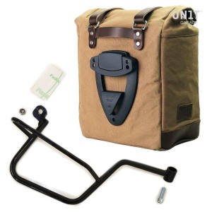 Alforja lateral scram en canvas 22l-30l + subchasis derecho guzzi v7