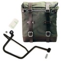 Alforja lateral scram en canvas 22l-30l + subchasis derecho guzzi v7