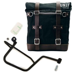 Alforja lateral scram en canvas 22l-30l + subchasis derecho guzzi v7