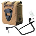 Alforja lateral scram en canvas 22l-30l + subchasis izquierdo guzzi v7
