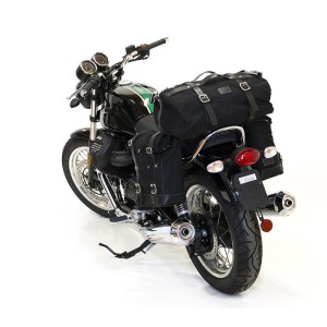 Alforja lateral scram en canvas 22l-30l + subchasis izquierdo guzzi v7