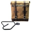 Alforja lateral scram en lona 22l-30l + subchasis bobber guzzi v9 derecha