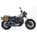 Alforja lateral scram en lona 22l-30l + subchasis bobber guzzi v9 derecha