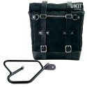 Alforja lateral scram en lona 22l-30l + subchasis bobber guzzi v9 derecha