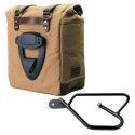 Alforja lateral scram en canvas 22l-30l + subchasis bobber guzzi v9 izquierdo