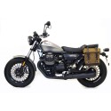 Alforja lateral scram en canvas 22l-30l + subchasis bobber guzzi v9 izquierdo