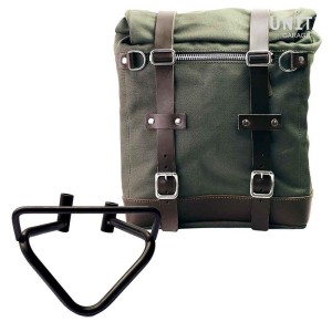Alforja lateral scram en lona 22l-30l + subchasis derecho husqvarna 200 (2020 en adelante)