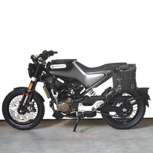 Alforja lateral scram canvas 22l-30l + subchasis izquierdo husqvarna 401 (2020 hasta ahora)
