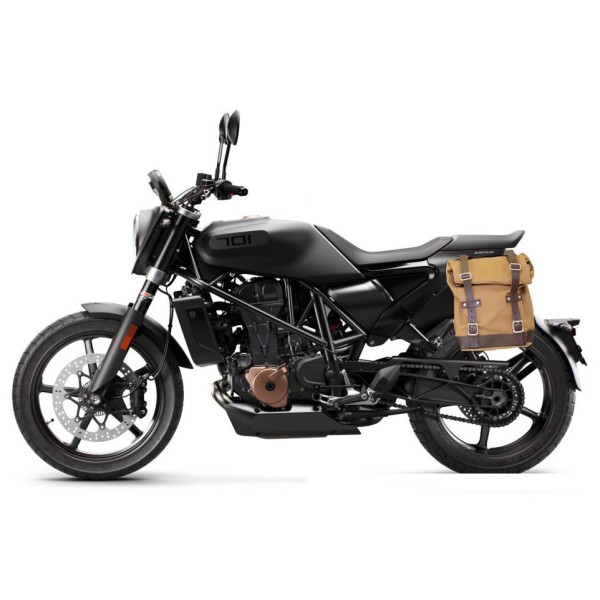 Alforja lateral scram en canvas 22l-30l + marco husqvarna svartpilen 701