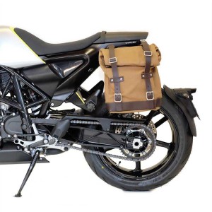 Alforja lateral scram en canvas 22l-30l + cuadro husqvarna vitpilen 701