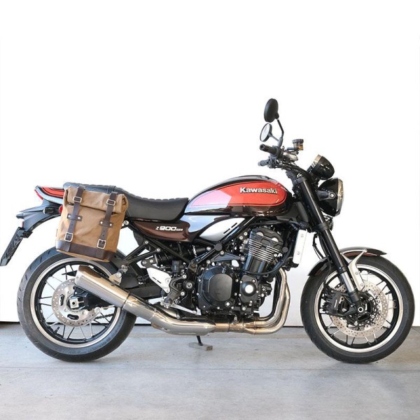 Bolsa lateral scram en canvas 22l-30l + bastidor kawasaki z650rs - z900rs derecha
