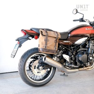 Bolsa lateral scram en canvas 22l-30l + bastidor kawasaki z650rs - z900rs derecha